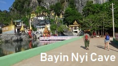 Hpa-an Pa-an hot springs monkey Bayin Nyi Cave